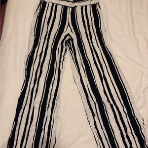 Cynthia Rowley Navy and White Striped Pants